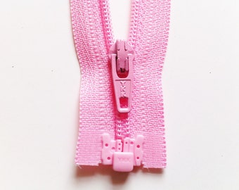 Separating Zippers- Bubble Gum Pink- 5 Pieces 3mm Nylon Coil YKK - Available in sizes 6,7,8,10 and 14 Inch