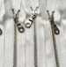 YKK Organic Nickel Metal Zipper Donut Pull - White (5) Pieces - Eco Friendly- Available in 4,5,6,7,8,9,10,11,12,14, 16,18,20 and 22 Inches 