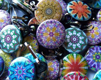 5 Assorted Kaleidoscope Zipper Pulls