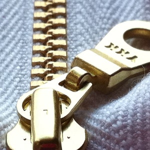 Special Price Wholesale 100 Brass or Nickel Metal Zippers YKK Organic Available in 4,5,6,7,8,9,10,11,12,14,16,18,20,22,24 Inches image 7