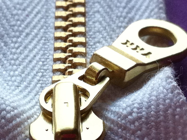 Special Price Wholesale 100 Brass or Nickel Metal Zippers YKK Organic Available in 4,5,6,7,8,9,10,11,12,14,16,18,20,22,24 Inches image 7