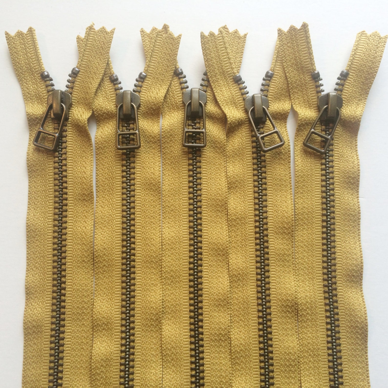 YKK Metal Zippers antique Brass Finish DHR Wire Style Pull Etsy Canada