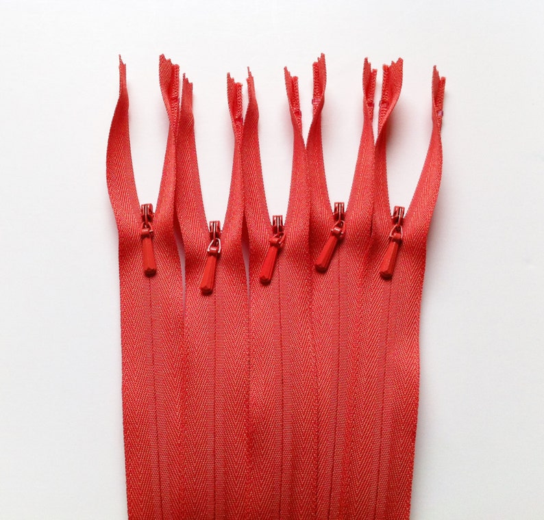 INVISIBLE Zippers YKK Color 138 Coral 5 Pieces Currently Etsy Singapore