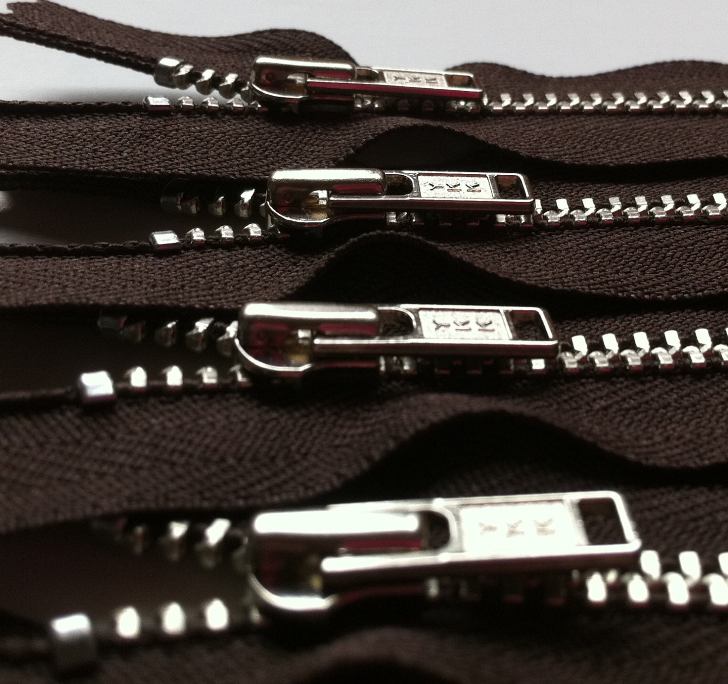 CLEARANCE SALE -6 or 9 inch closed bottom ykk nickel teeth metal zipp…