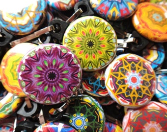 50 Assorted Kaleidoscope Zipper Pulls- Pinwheel Collection