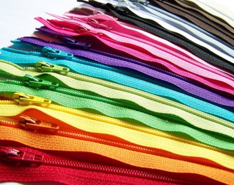 SALE 50 Assorted 14 Inch YKK Zippers