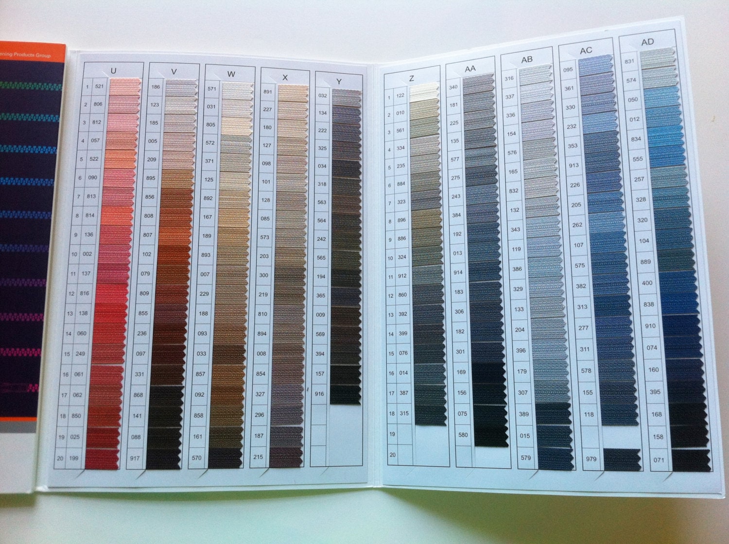 YKK Color Card - Etsy