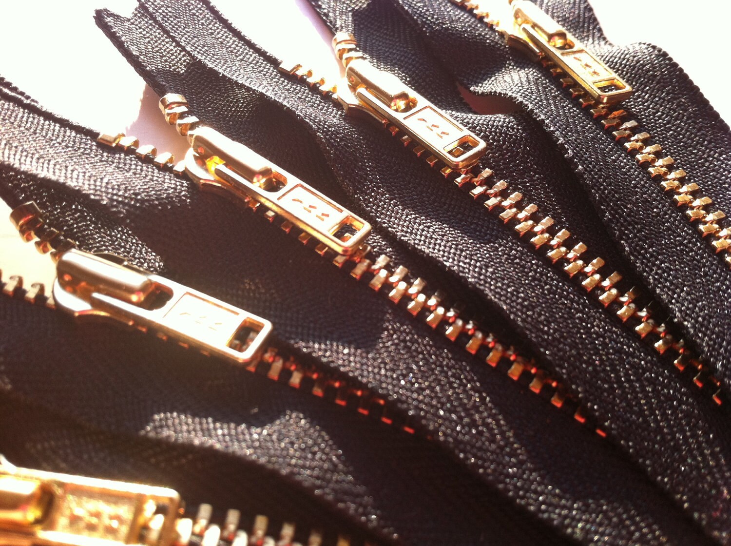 Brass Zippers YKK Metal Teeth Zippers 5 Pieces Black Etsy Australia