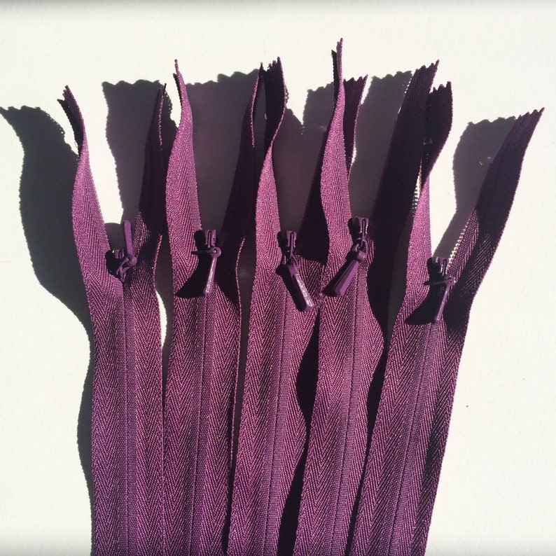 INVISIBLE Zippers Dark Purple YKK Color 265 Eggplant 5 Etsy Australia