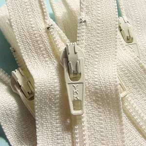 Wholesale Fifty 10 Inch Vanilla YKK Zippers Color 121 image 2