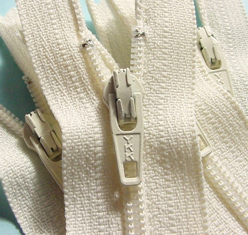 Wholesale Fifty 10 Inch Vanilla YKK Zippers Color 121 image 2