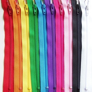 YKK ZIPPERS You Pick 50 7 Inch Mix and Match red orange yellow green blue purple pink black white brown gray image 2