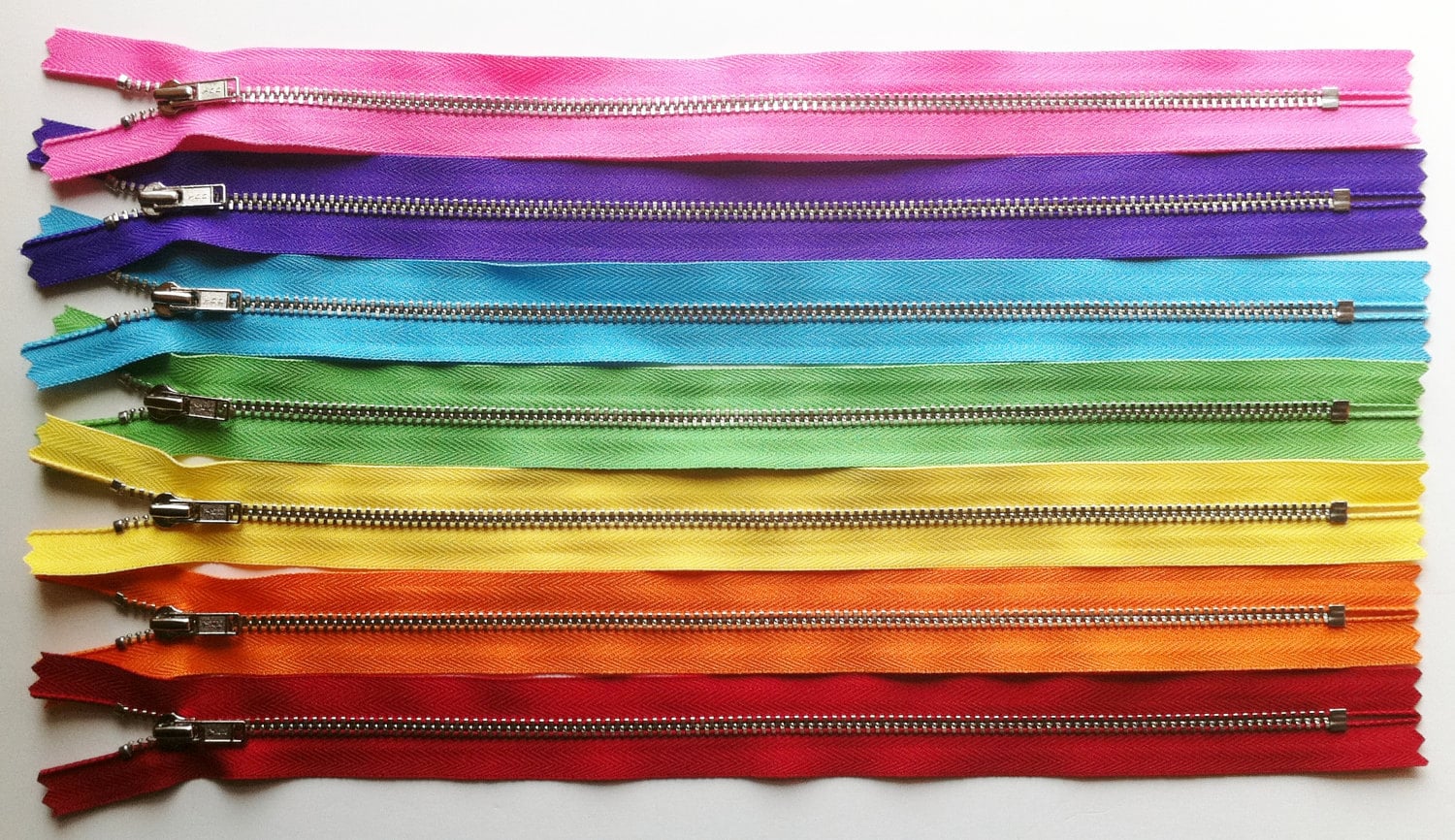 Metal Zippers 4.5 Closed Bottomykk Nickel Teeth Zips 7 Etsy Canada