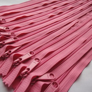 YKK Zippers Long Handbag Pull Purse Zippers Color 515 Princess Pink 5 Pieces Available in 7,8,9,10,12,14,16,18 and 24 inches image 5