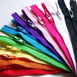 25 YKK Brand 4 Inch Zippers Mix and Match red orange yellow green blue purple pink brown image 3