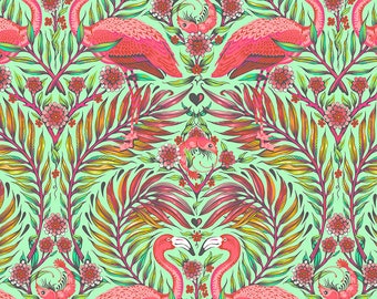 Tula Pink - Daydreamer- Pretty In Pink - Mango- 100% Cotton fabric - available in fq, half yard, and yardage