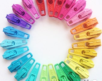 YKK Zipper Heads - Loose Pulls to use in sewing, jewelry, etc.- Choice of brights, neutrals, or mix