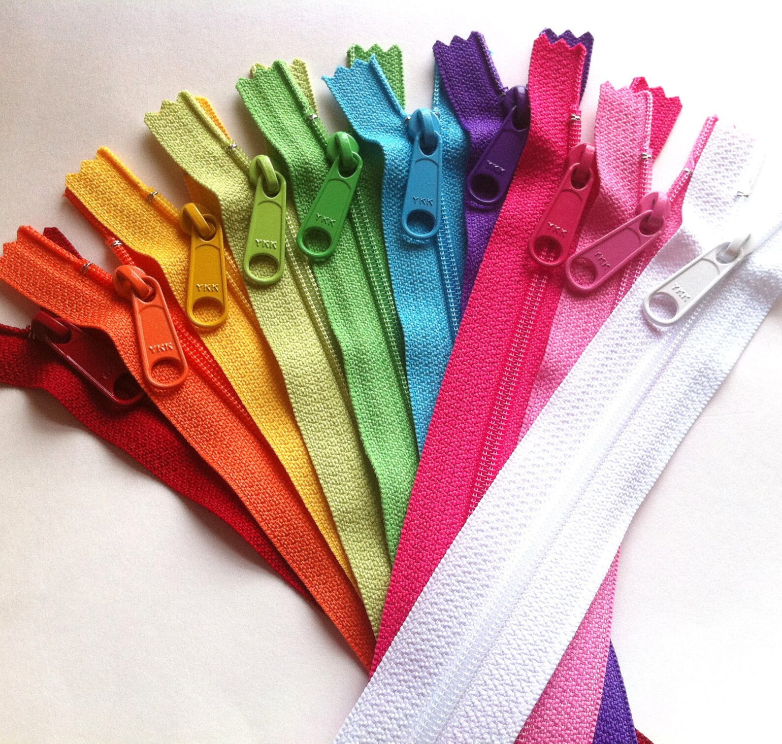 Zippers 4.5 Ykk Purse Zippers With a Long Handbag Pull 10 Piece