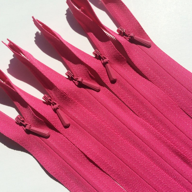 INVISIBLE Zippers YKK Color 516 Hot Pink 5 Pieces Available Etsy