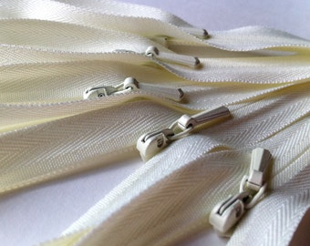 INVISIBLE Zippers 30 Inch YKK Color 502 Ivory- 10 Pieces