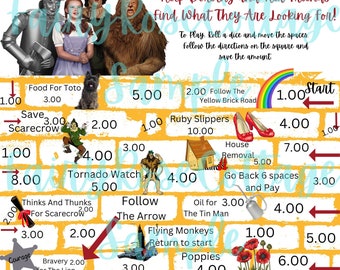 Wizard of Oz Savings Game Board | Money Saving Challenge (Digital Download)