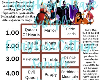 Bösewicht Hinweis Spiel | Saves Challenge Board (Digitaler Download)