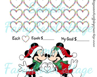Christmas Savings Challenge Printable | Holiday Tracker (Digital Download)