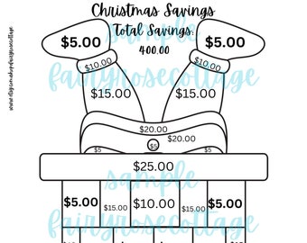 Christmas Savings Challenge | 400 Dollar Tracker (Printable)