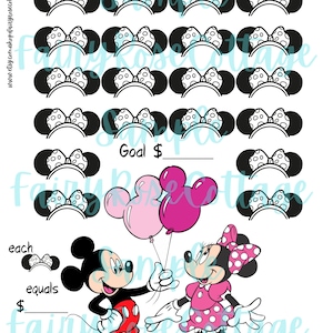 Vacation Savings Tracker, Family Vacation, Theme Park Savings Challenge, Cash Saving Envelope Challenge,  8.5 x 11 Printables