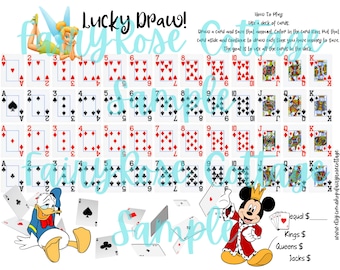 Desafío de ahorros Lucky Draw / Juego de cartas imprimible (descarga digital)