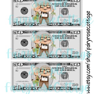 Cash Stuffing Placeholder Slips | 50 Dollar | Cash Budgeting | Savings Challenge | Play Money