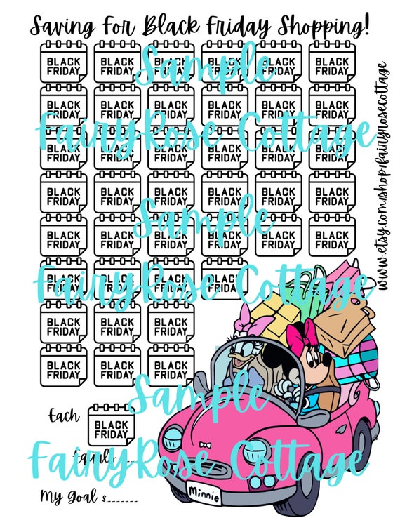 Savings Tracker, Savings Challenge, Saving Money Black Friday
