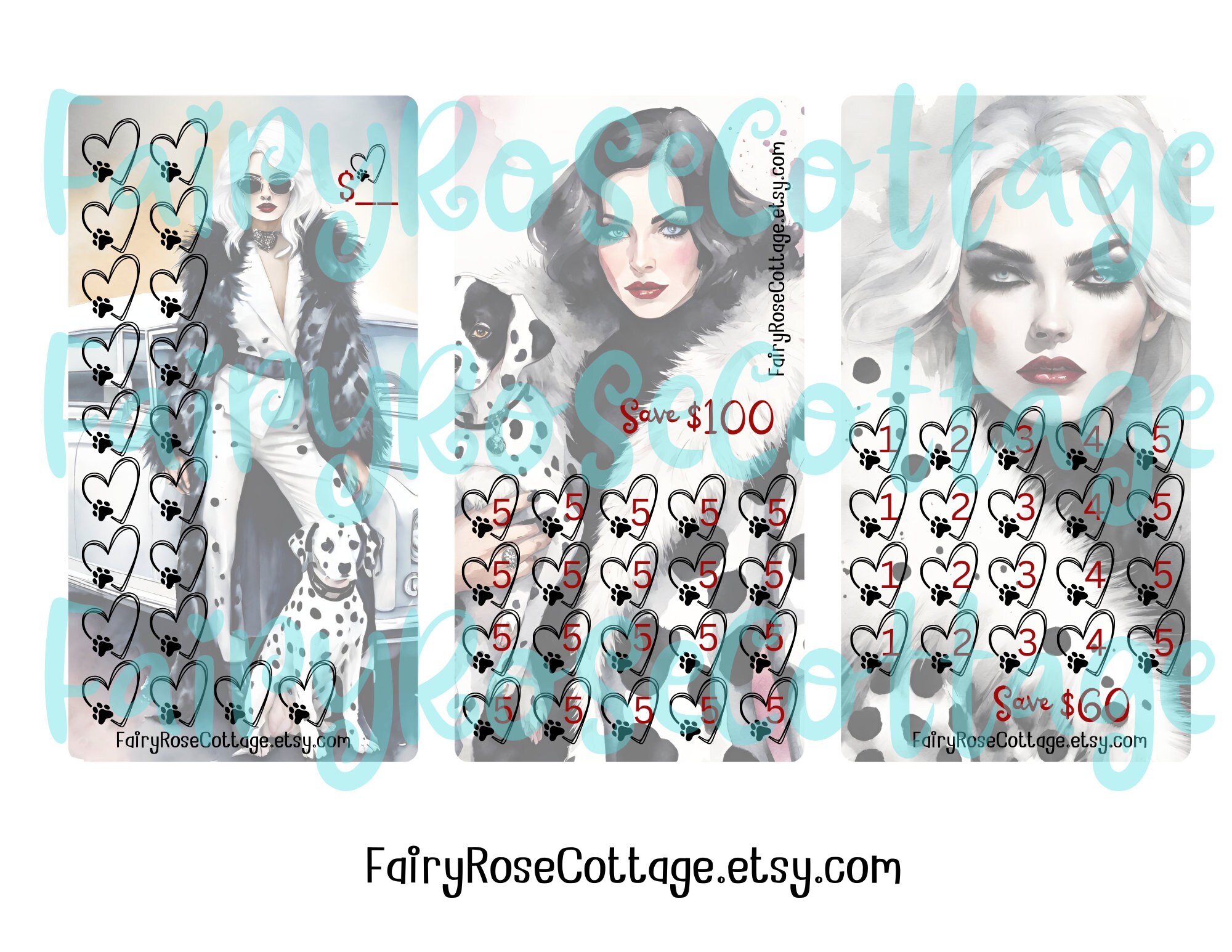 Dalmatian Villain Mini Savings Challenges , 3 Mini Savings Challenges, PDF Download