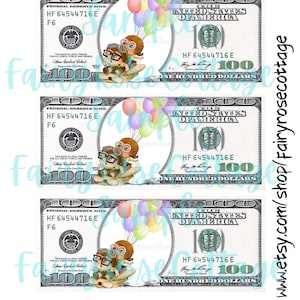 Cash Stuffing Placeholder Slips | 100 Dollar | Cash Budgeting | Savings Challenge | Play Money