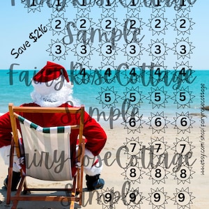Christmas Savings Challenge | Savings Challenge Printable | Money Saving Challenge | Savings Tracker | Christmas In July
