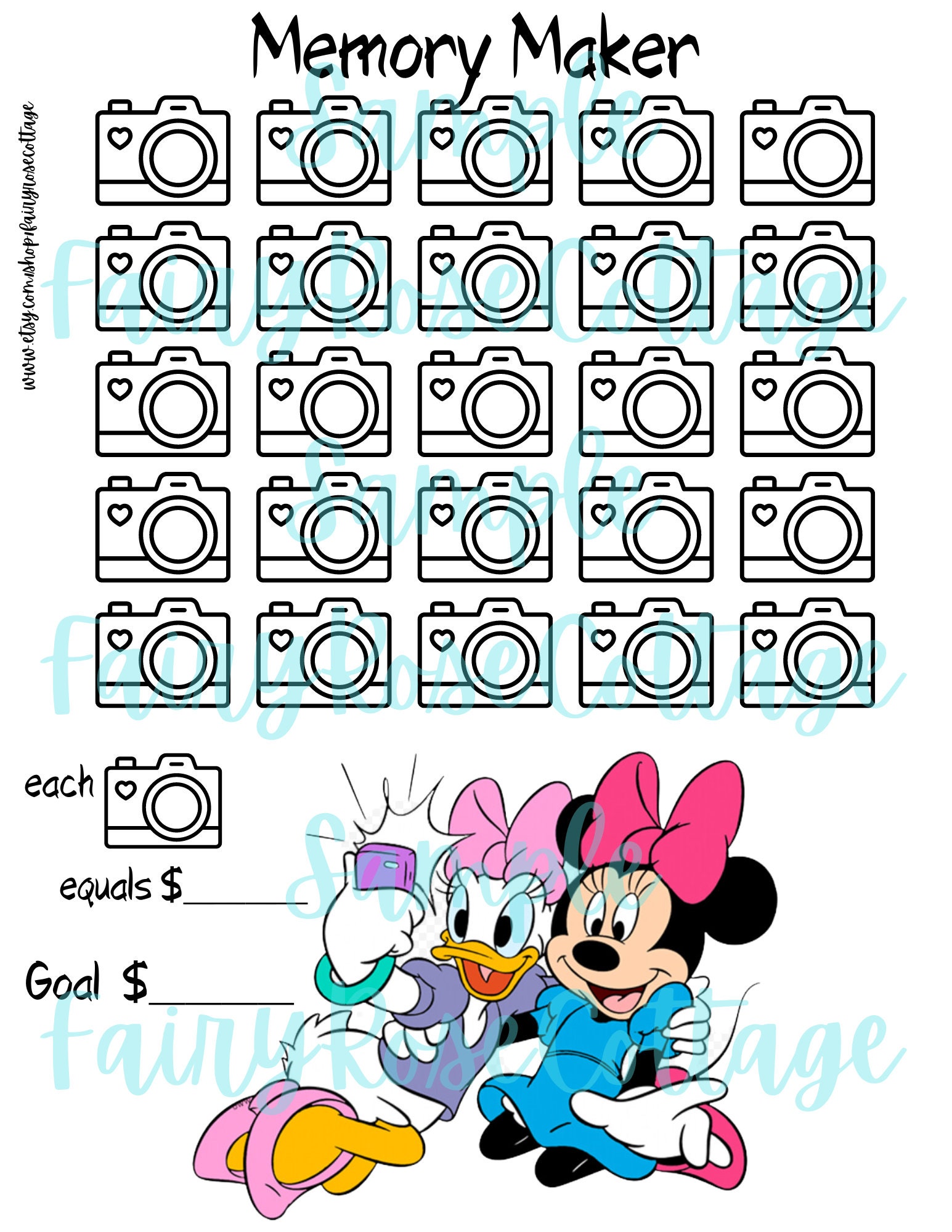 Theme Park Savings Tracker, Memory Maker Photo Challenge (8.5 X 11 ...