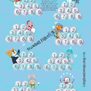 Winter Savings Game Board | Money Saving Challenge| Shut The Box (Digital Download)