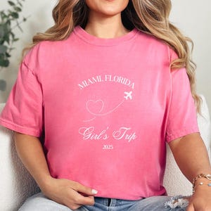 Personalized Girls Trip Comfort Colors T-Shirt: Bachelorette Party Gift