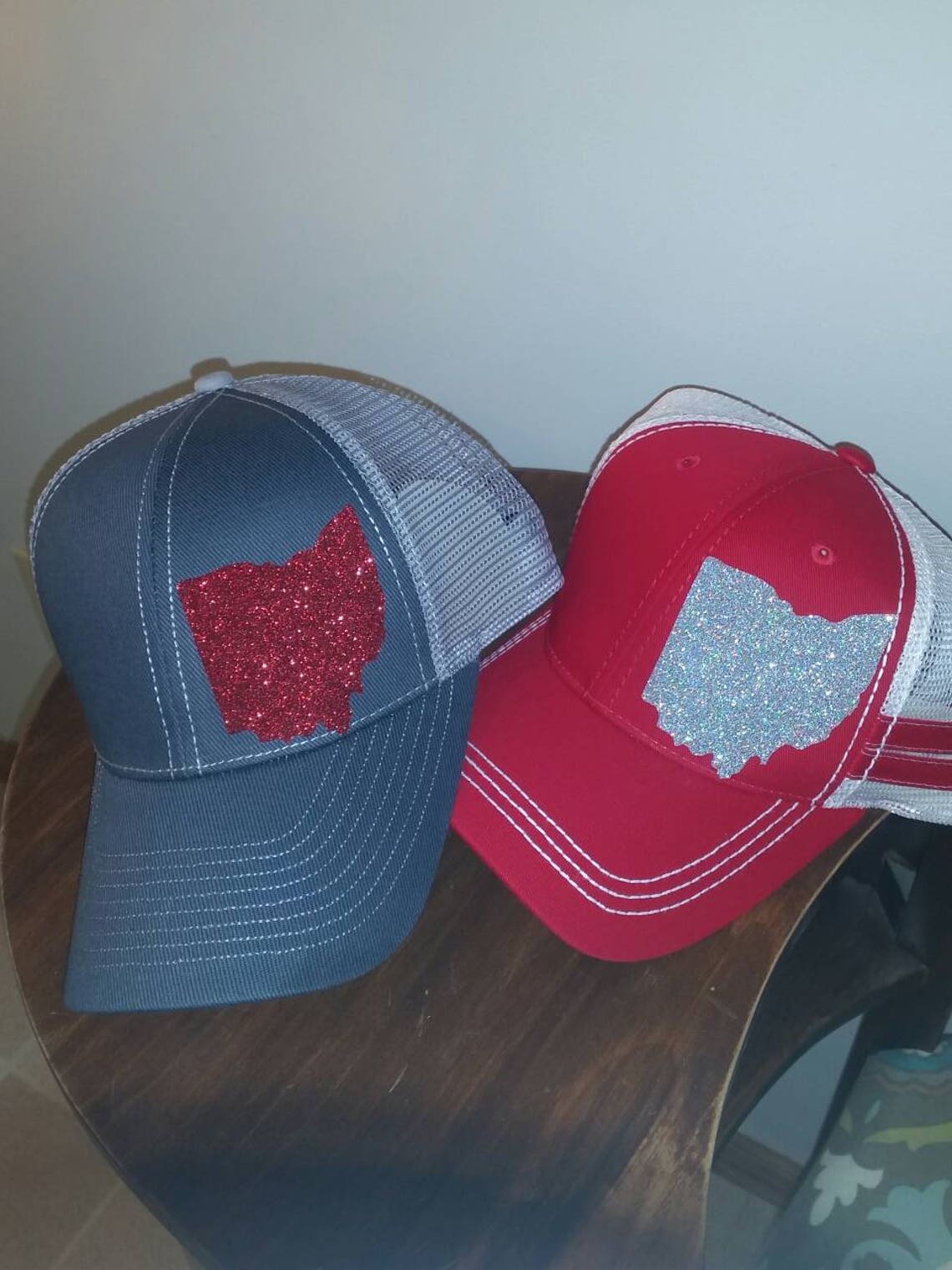 Ohio State Trucker Hats Ohio Baseball Caps State of Ohio Etsy