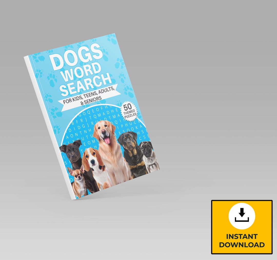 Dog Breeds Word Search Puzzle Book: 50 Large Print Puzzles - Etsy