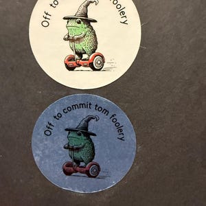 Off To Commit Tom Foolery Frog Sticker