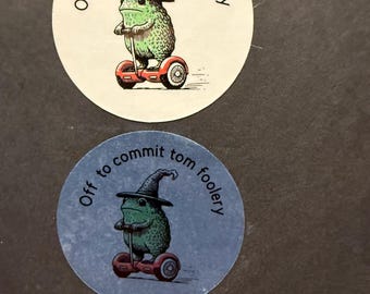 Off To Commit Tom Foolery Frog Sticker