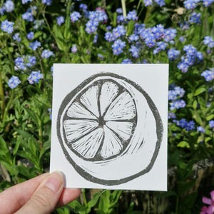 Handmade Linocut fruit print