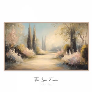 Frame Tv Art Landscape | Spring Digital Download | Enchanted Garden Art | Samsung frame tv bezel Instant Download