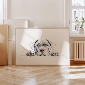 Rottweiler Welpe Vintage Druck, Hund Vintage Poster, Hund Wand Kunst Dekor, Antike Vintage Skizze, Land Wandkunst, Hunde Zeichnung