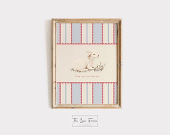 Lámina cristiana "Eres tan amado" para habitación de bebé: arte mural con versículo bíblico de cordero para habitación de bebé, decoración suave y religiosa para habitación de bebé.
