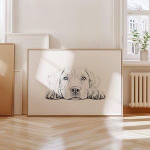 Labrador Dog Vintage Print, Dog Vintage Poster, Dog Wall Art Decor, Antique Vintage Sketch, Country Wall Art, Dog Drawing