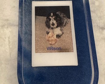 Gepersonaliseerde ovale snuisterijdoos met optionele polaroidfoto - hars