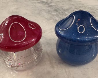 Magische paddenstoelenpot met optionele led-slingers - hars