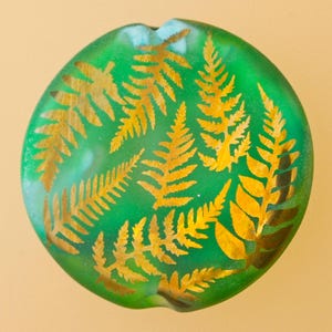 Fern Leaf Pendant Cryptogamic Bead for Nature Lovers & Garden Enthusiasts